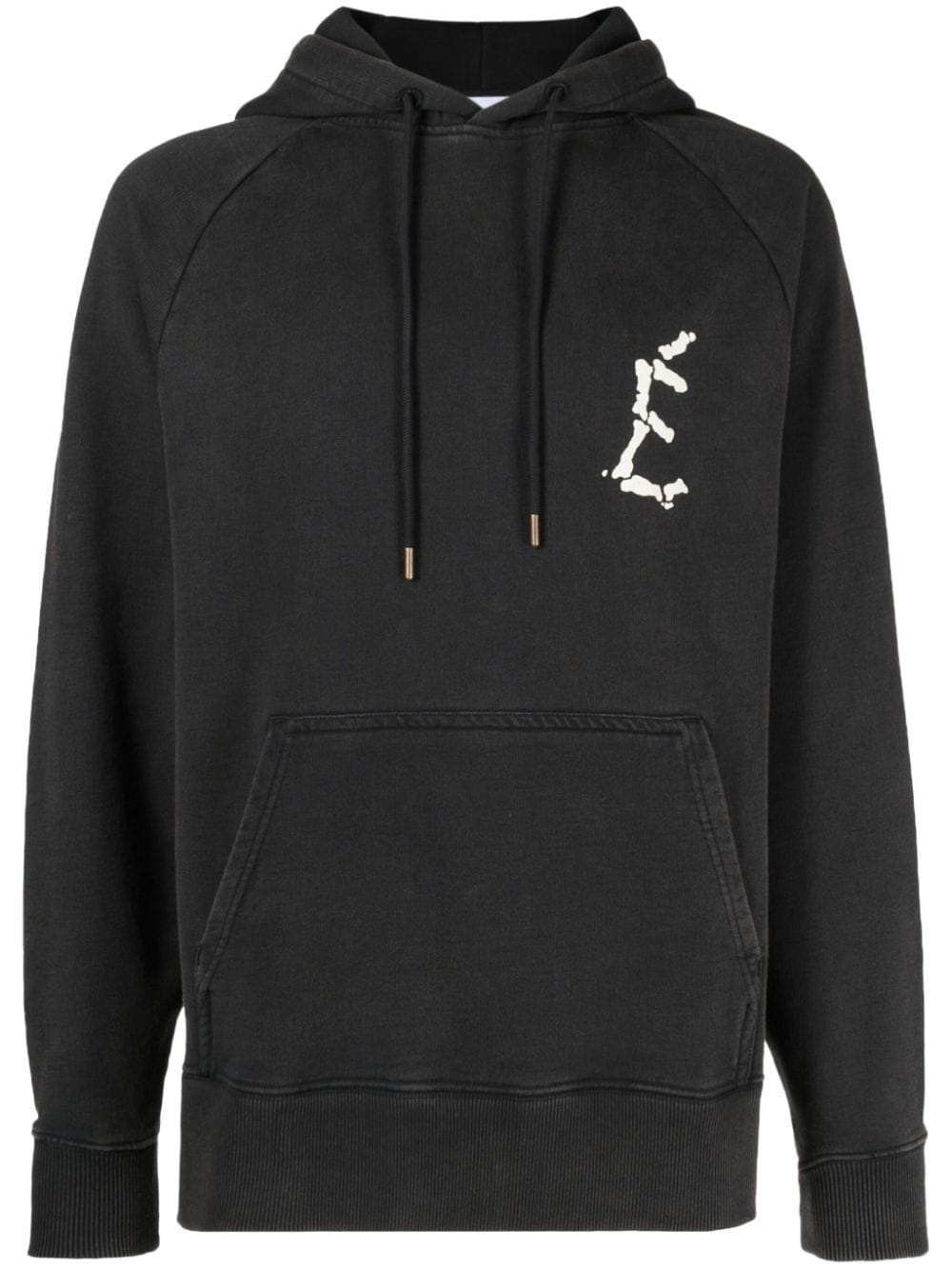 Etudes logo-print drawstring hoodie - Black von Etudes