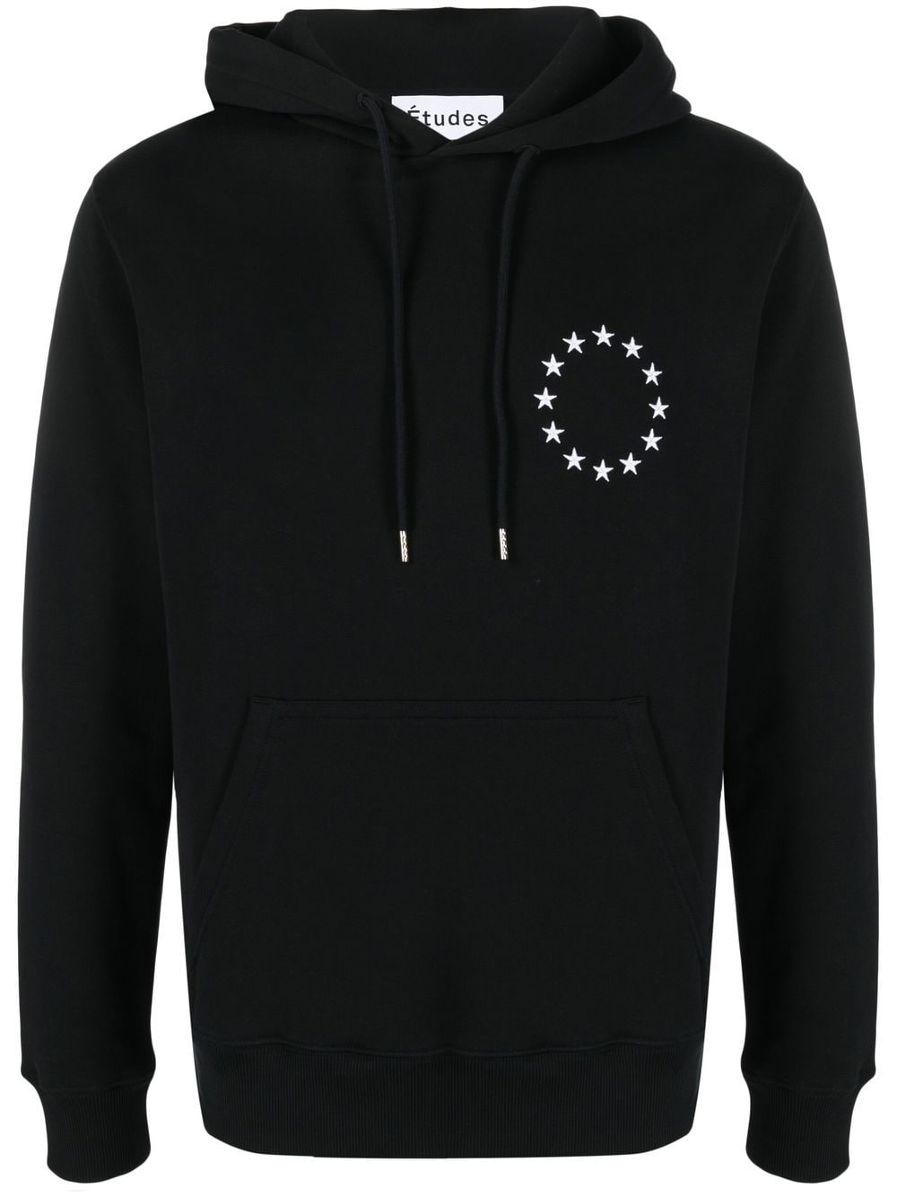 Etudes logo-print long-sleeve hoodie - Black von Etudes