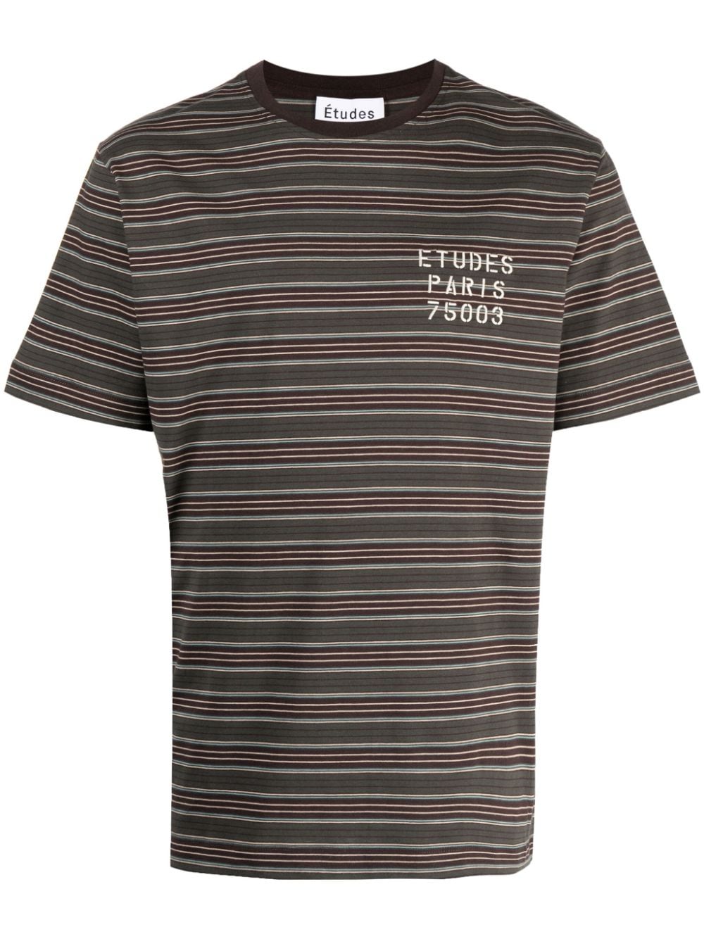 Etudes striped cotton T-shirt - Multicolour von Etudes