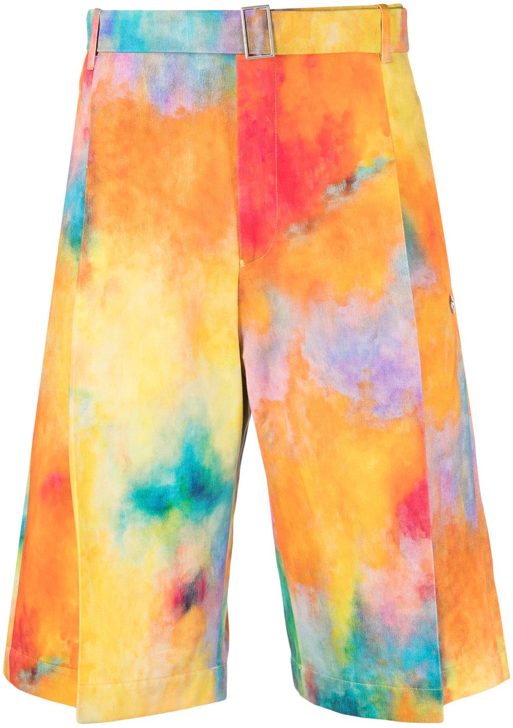 Etudes tie-dye-print pleated wide-leg shorts - Orange von Etudes