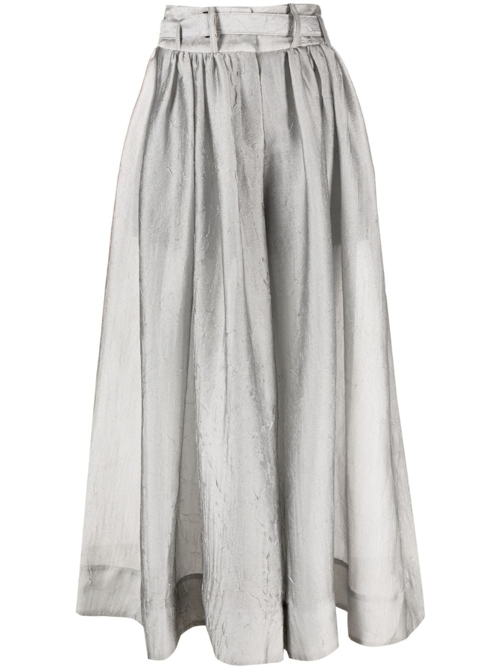 Eudon Choi Lille belted wide-leg trousers - Silver von Eudon Choi
