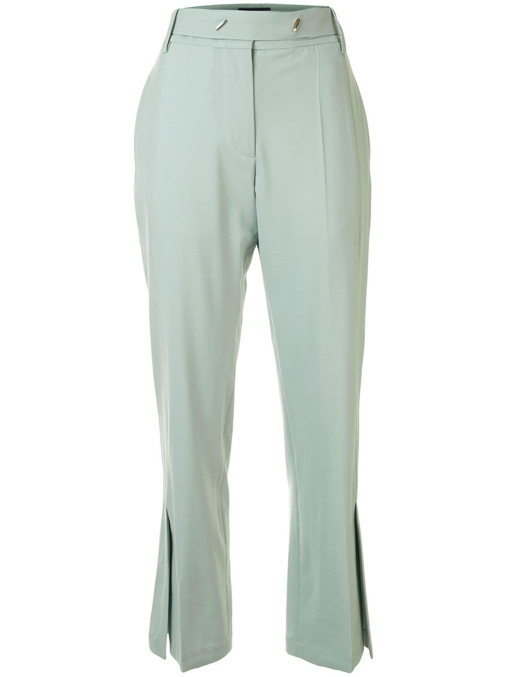 Eudon Choi split-hem flared trousers - Green von Eudon Choi