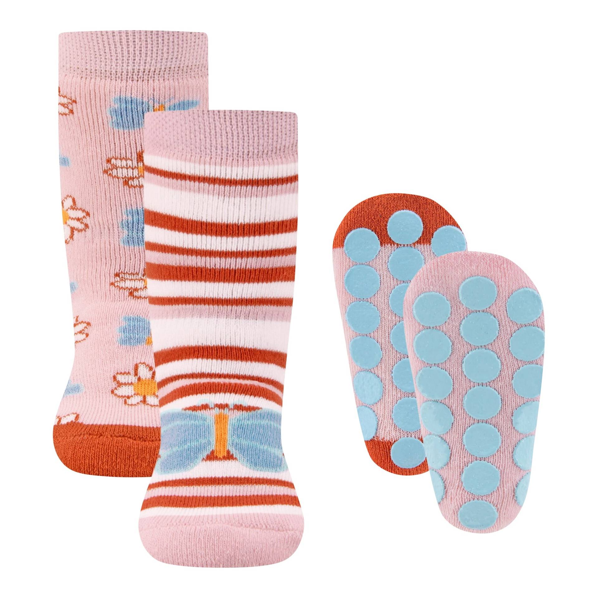 2er-Pack ABS-Socken Blumen Ringel von Ewers