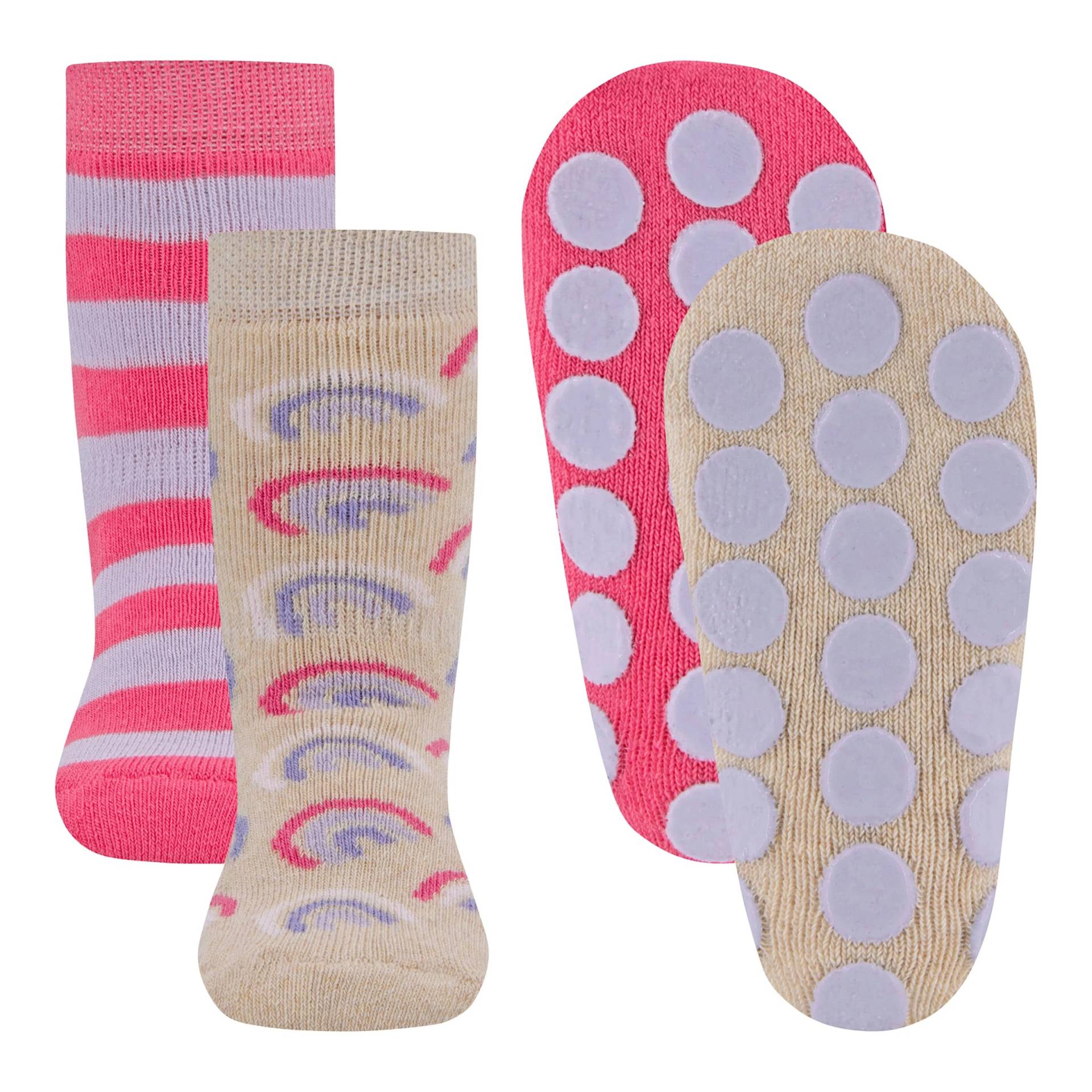 2er-Pack ABS-Socken Regenbogen Ringel 2er-Pack ABS-Socken Regenbogen Ringel von Ewers