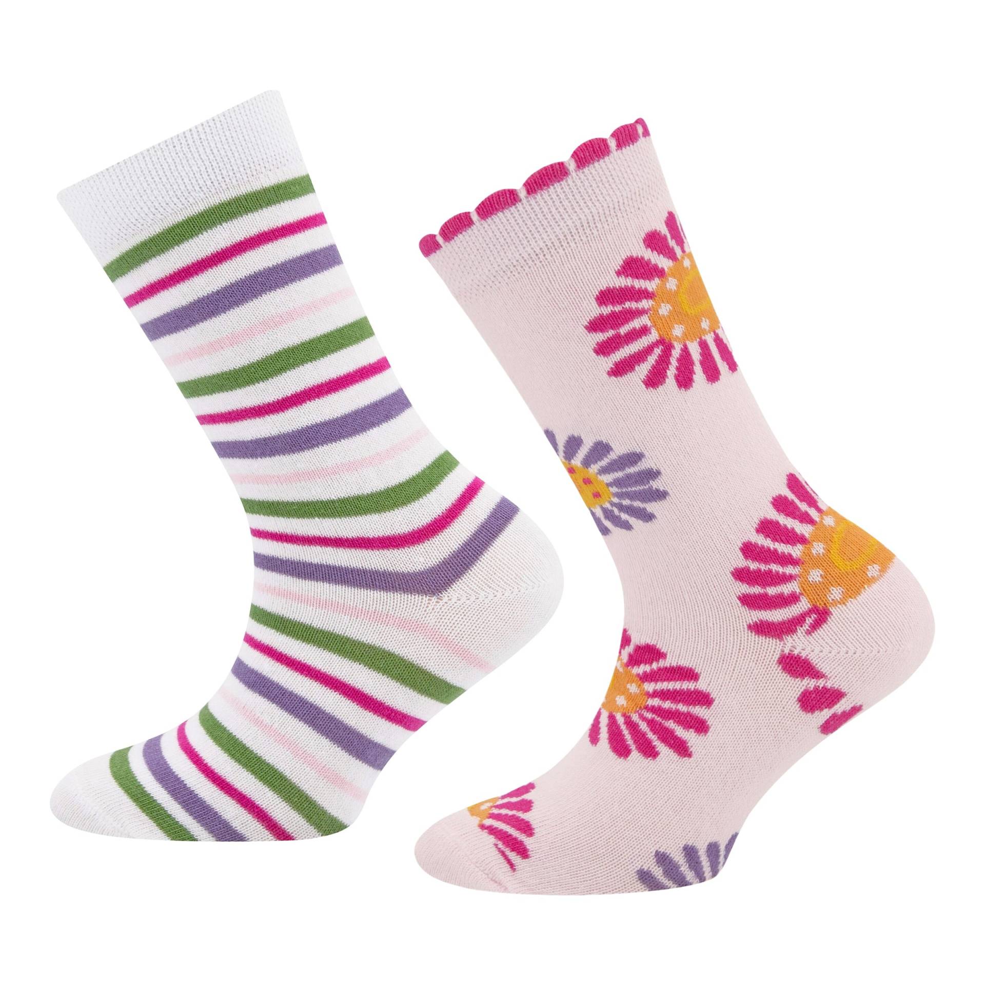 2er-Pack Socken Blumen Ringel 2er-Pack Socken Blumen Ringel von Ewers