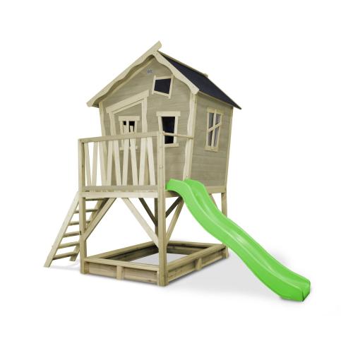 EXIT Crooky 500 Holzspielhaus - graubeige, 329x184cm von Exit Toys