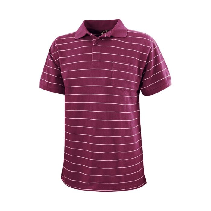 Herren Polo-Piqué-Shirt mit Brusttasche, bordeaux, XL von Explorer