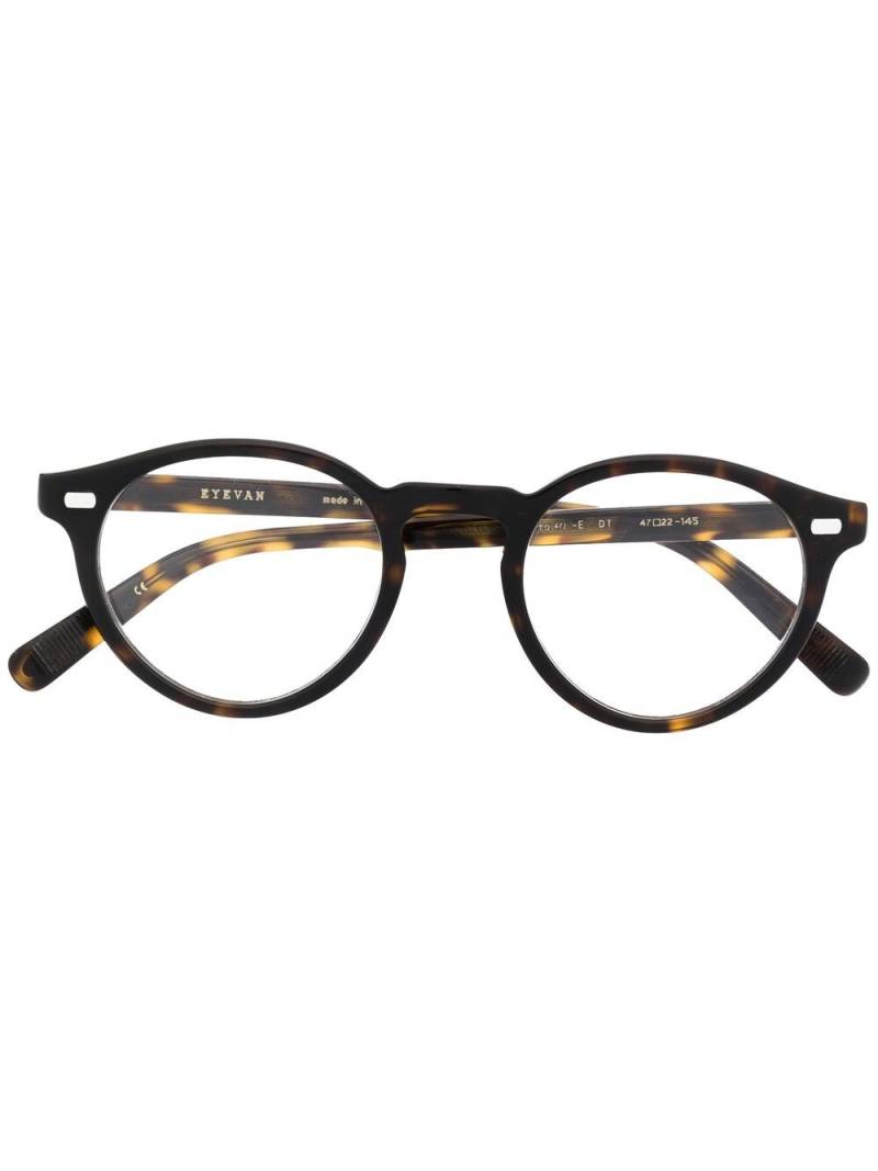 Eyevan7285 Puerto round-frame glasses - Brown von Eyevan7285