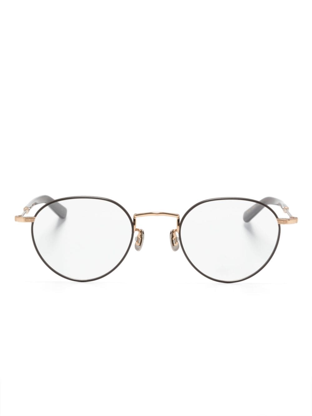 Eyevan7285 titanium round-frame glasses - Brown von Eyevan7285