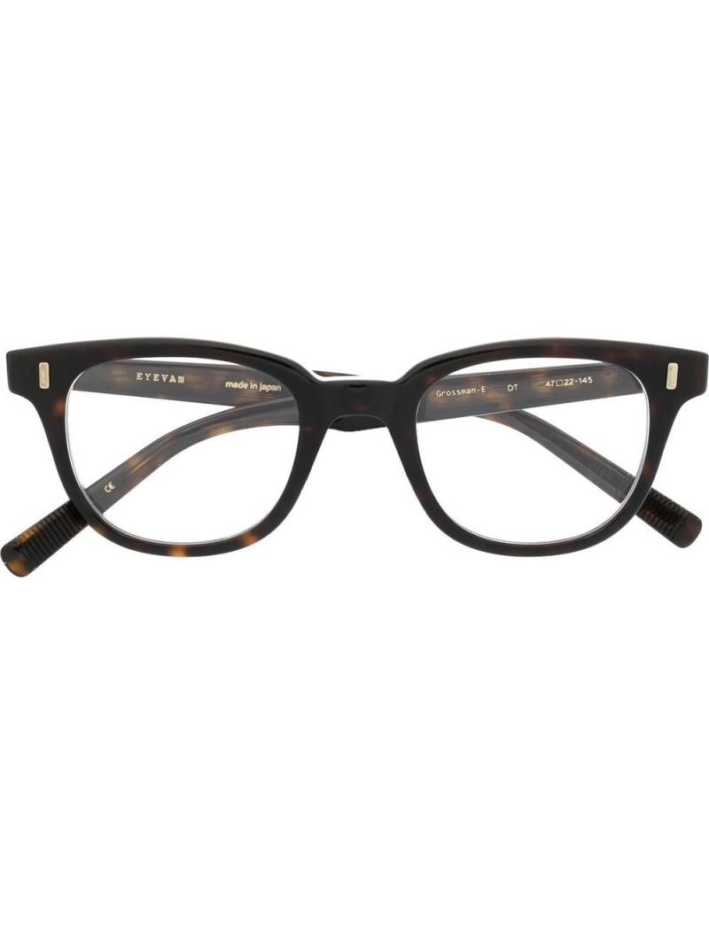 Eyevan7285 tortoiseshell-effect square glasses - Brown von Eyevan7285