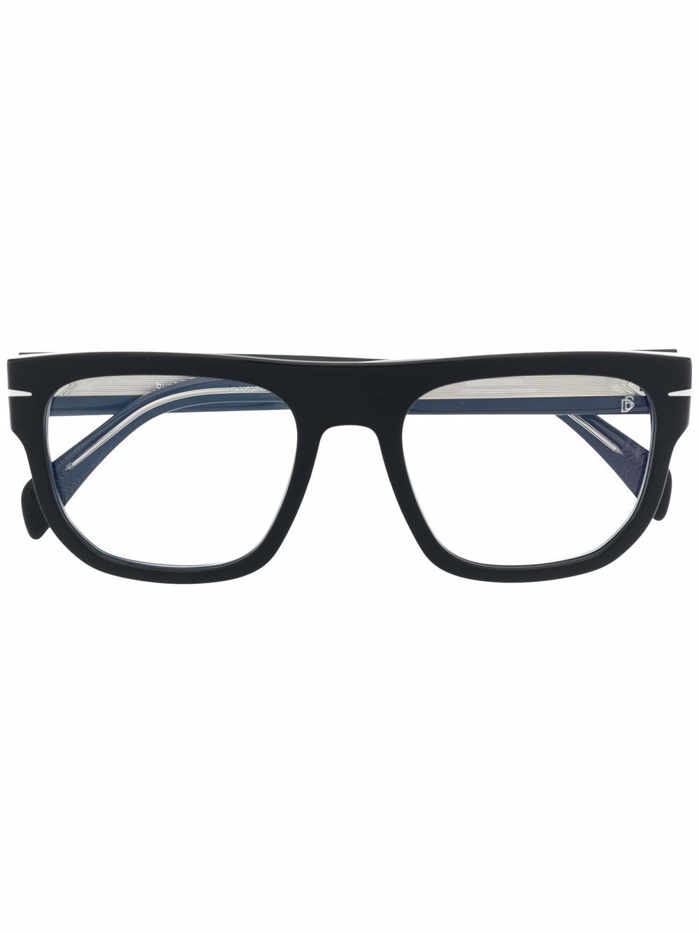 Eyewear by David Beckham polished square-frame glasses - Black von Eyewear by David Beckham