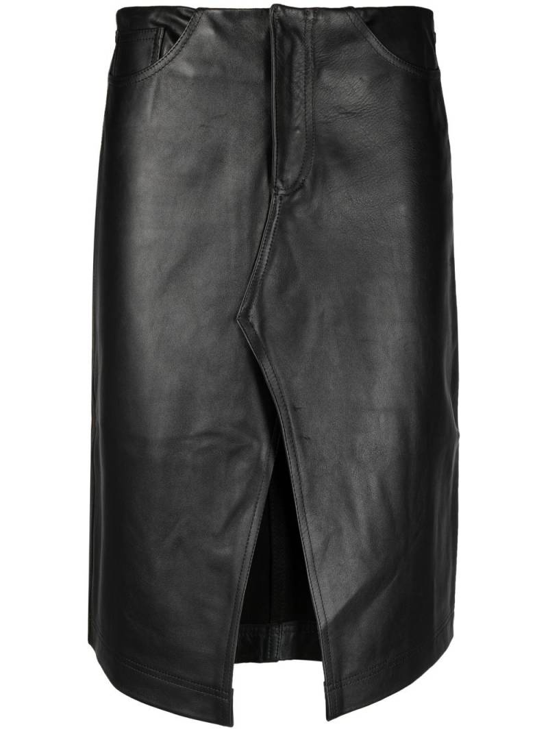 EYTYS leather midi skirt - Black von EYTYS