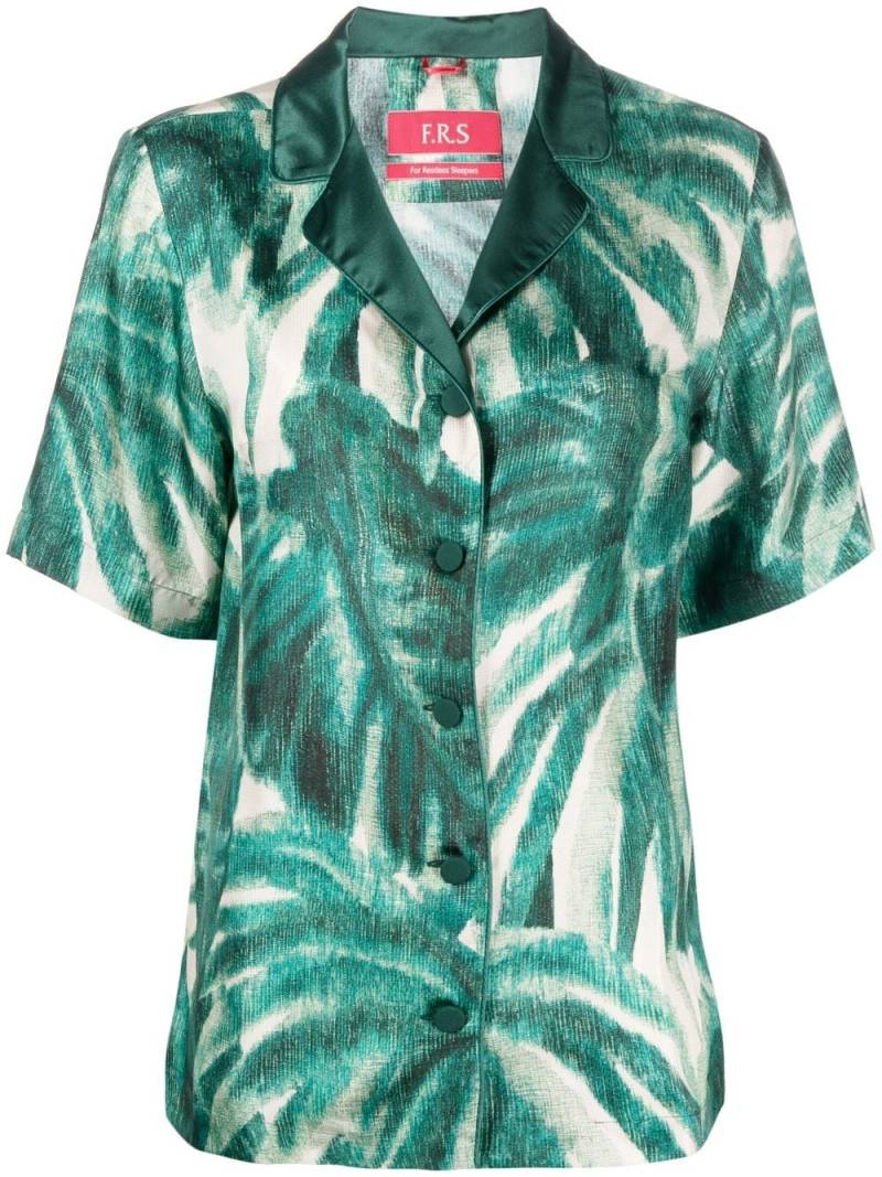 F.R.S For Restless Sleepers palmtree-print silk shirt - Green von F.R.S For Restless Sleepers