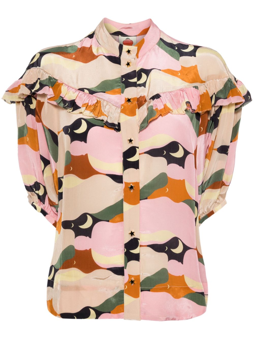 FARM Rio The kiss short sleeve blouse - Pink von FARM Rio