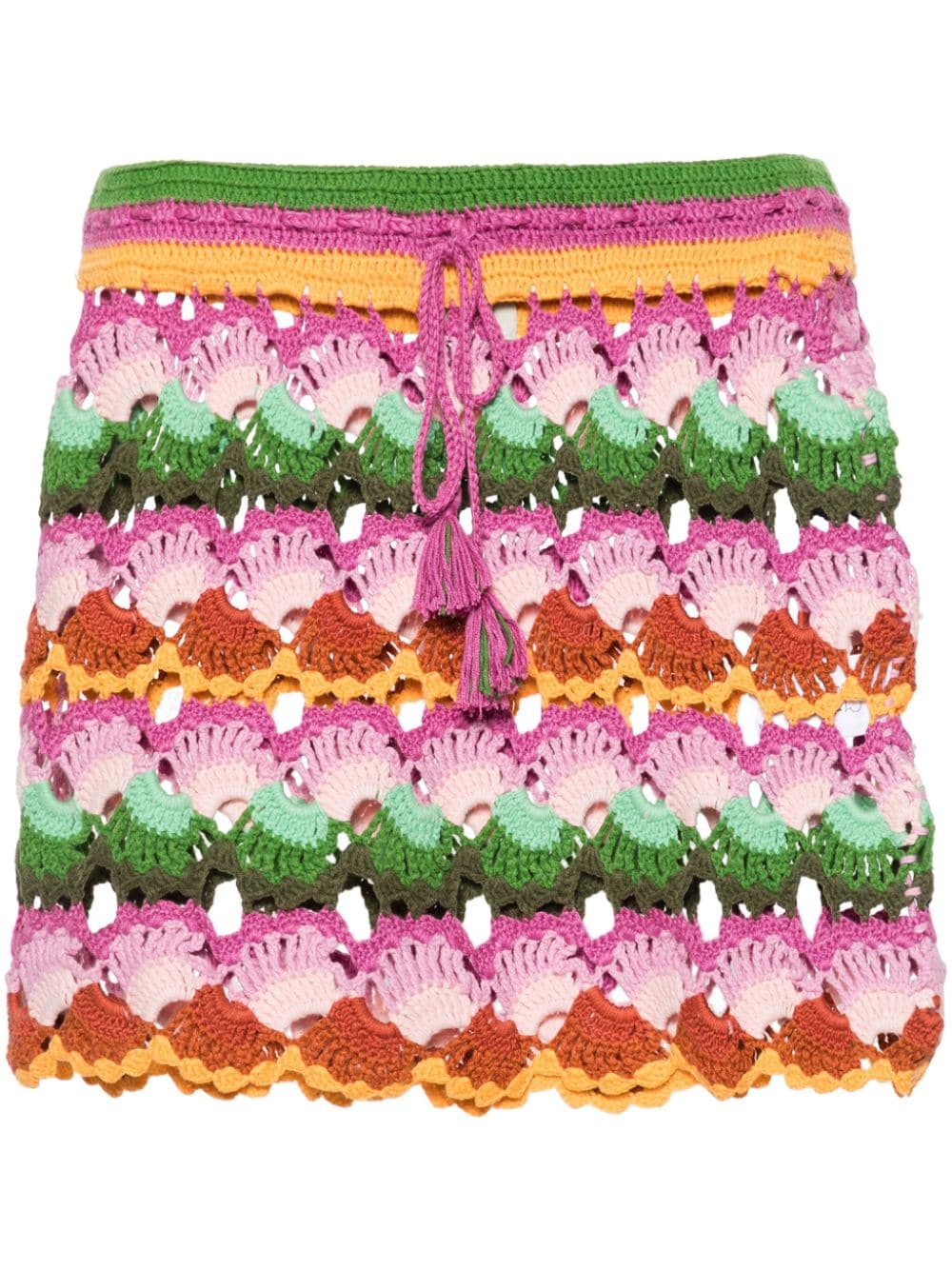 FARM Rio crochet-knit mini skirt - Green von FARM Rio