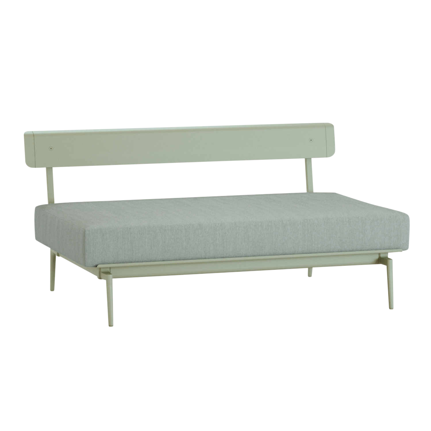 Aikana 202 2er Sofa, Farbe powder grey (pulvergrau), Stoff range 1 solids, grey (grau) von FAST