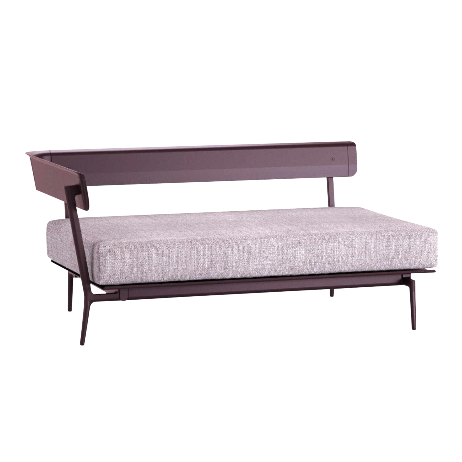 Aikana 2er Sofa, Farbe powder grey (pulvergrau), Stoff range 1 solids, black (schwarz), Ausführung armlehne links/sitzend rechts von FAST