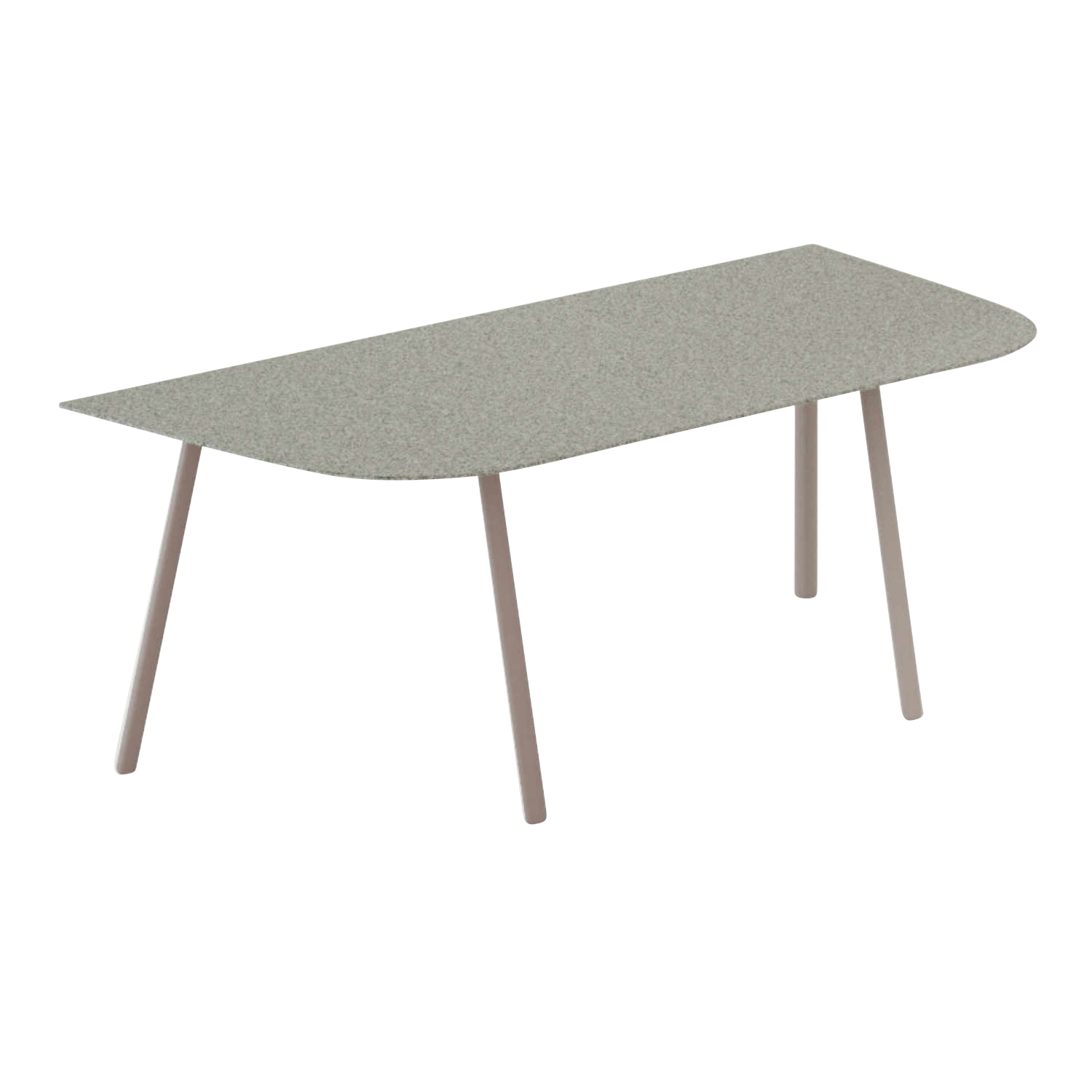 Mosaiko 4 Beine Beistelltisch, Grösse h. 45 x l. 120 cm, Tischplatte aluminium gesprenkelt, anthracite 1s, Gestell aluminium lackiert, powder grey ... von FAST