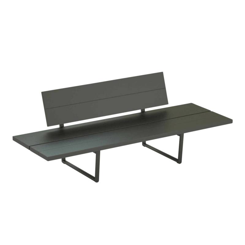 Orizon schmale Lehne Bank, Grösse l. 250 cm, Farbe 14 powder grey (pulvergrau) von FAST