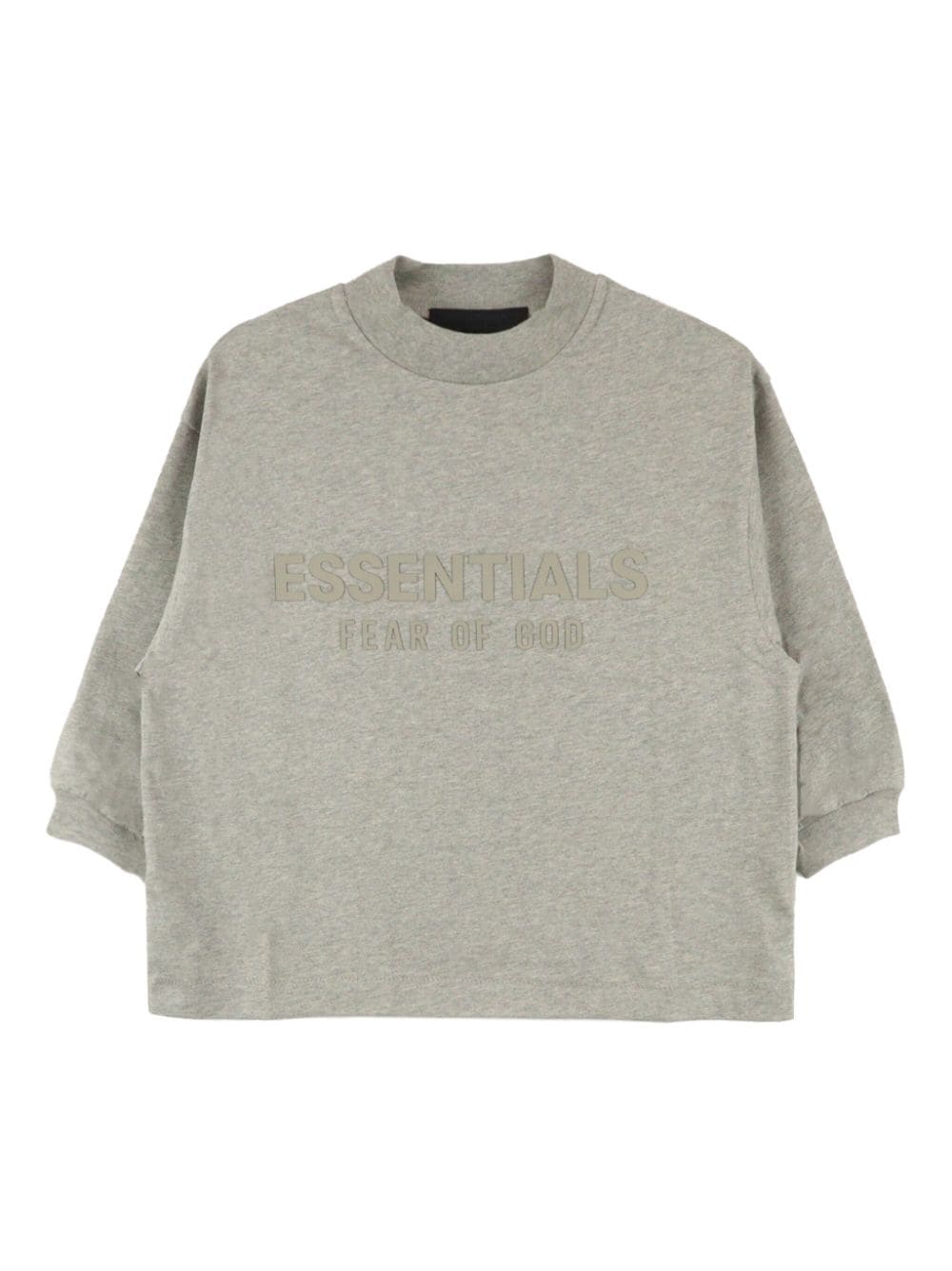 FEAR OF GOD ESSENTIALS KIDS logo-appliqué cotton T-shirt - Grey von FEAR OF GOD ESSENTIALS KIDS