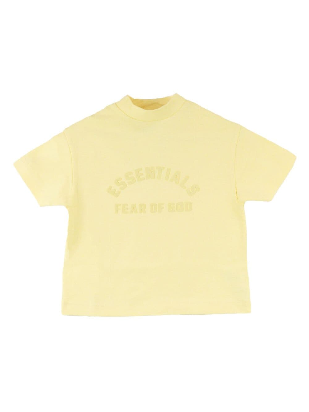 FEAR OF GOD ESSENTIALS KIDS logo-print cotton T-shirt - Yellow von FEAR OF GOD ESSENTIALS KIDS