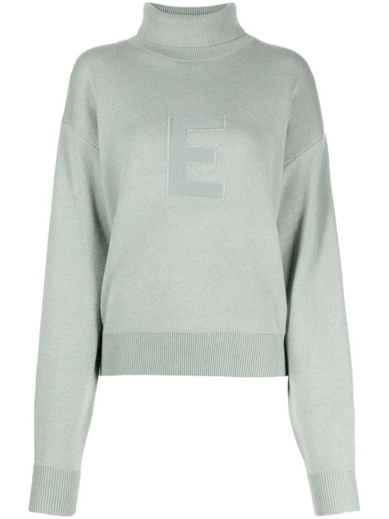 FEAR OF GOD ESSENTIALS embroidered-logo turtleneck jumper - Green von FEAR OF GOD ESSENTIALS