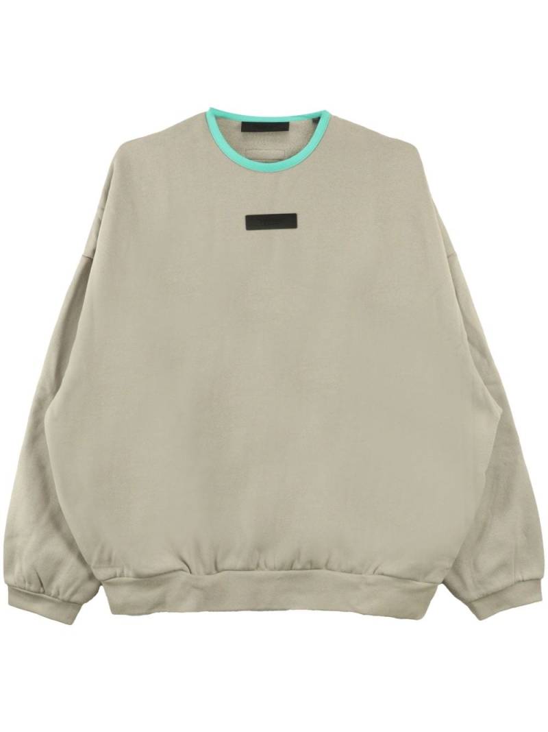 FEAR OF GOD ESSENTIALS logo-appliqué crew-neck sweatshirt - Neutrals von FEAR OF GOD ESSENTIALS