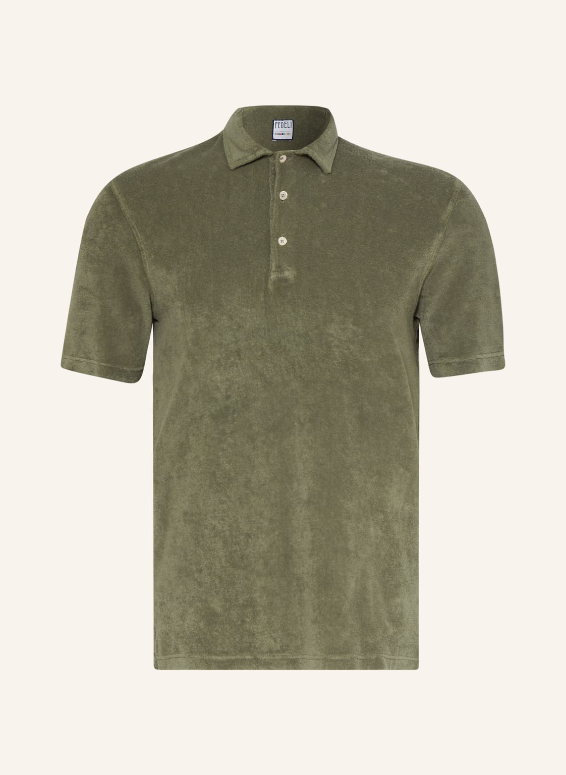 Fedeli Frottee-Poloshirt gruen von FEDELI