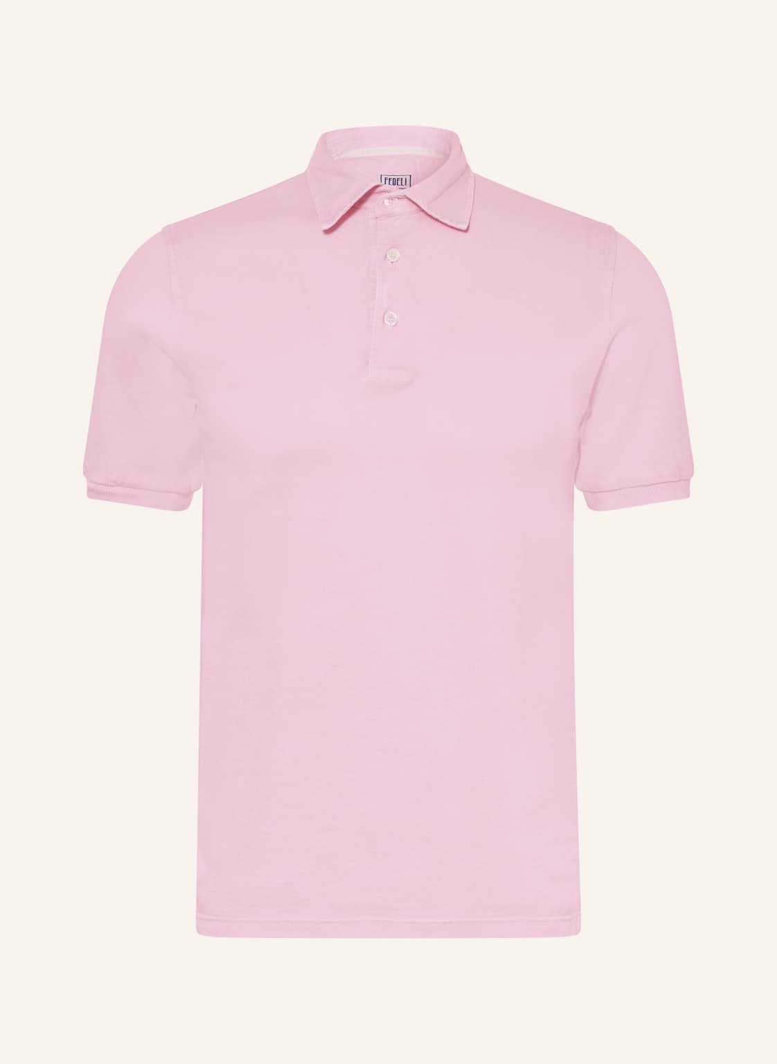 Fedeli Piqué-Poloshirt Extra Slim Fit rosa von FEDELI