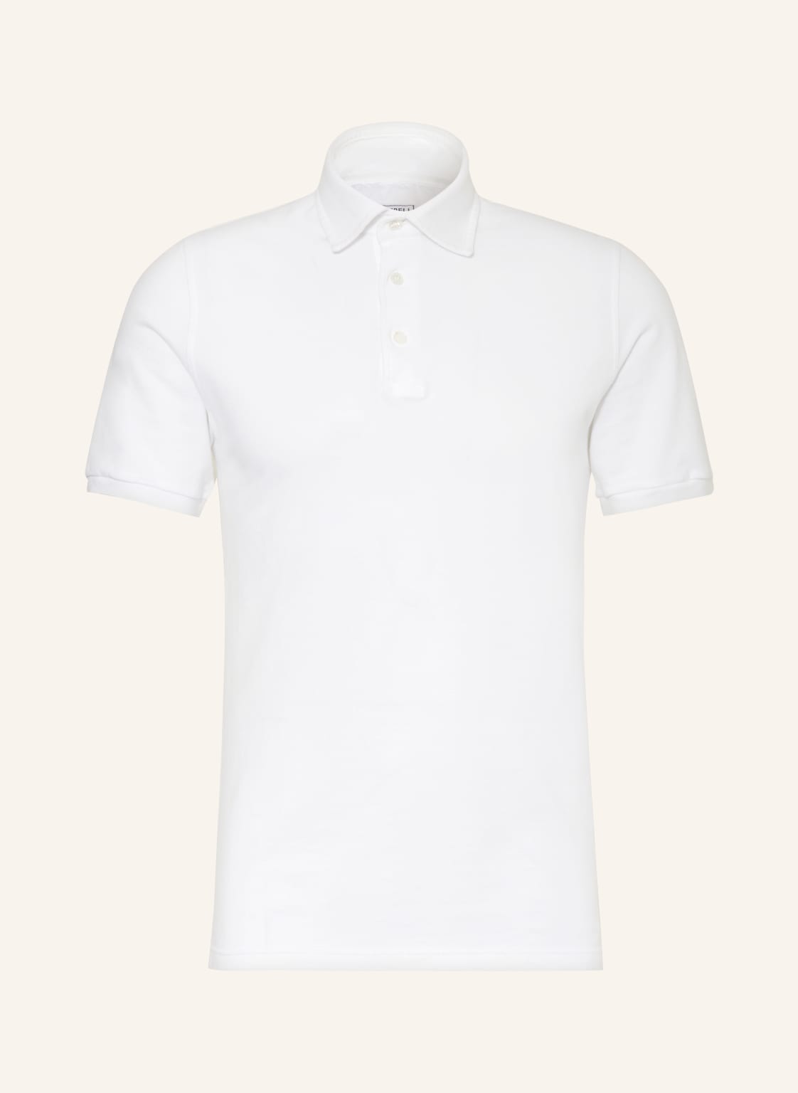 Fedeli Piqué-Poloshirt Extra Slim Fit weiss von FEDELI