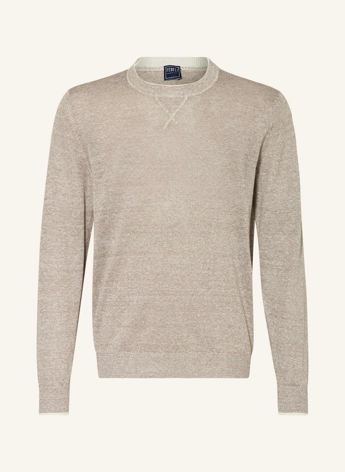 Fedeli Pullover Mit Leinen beige von FEDELI