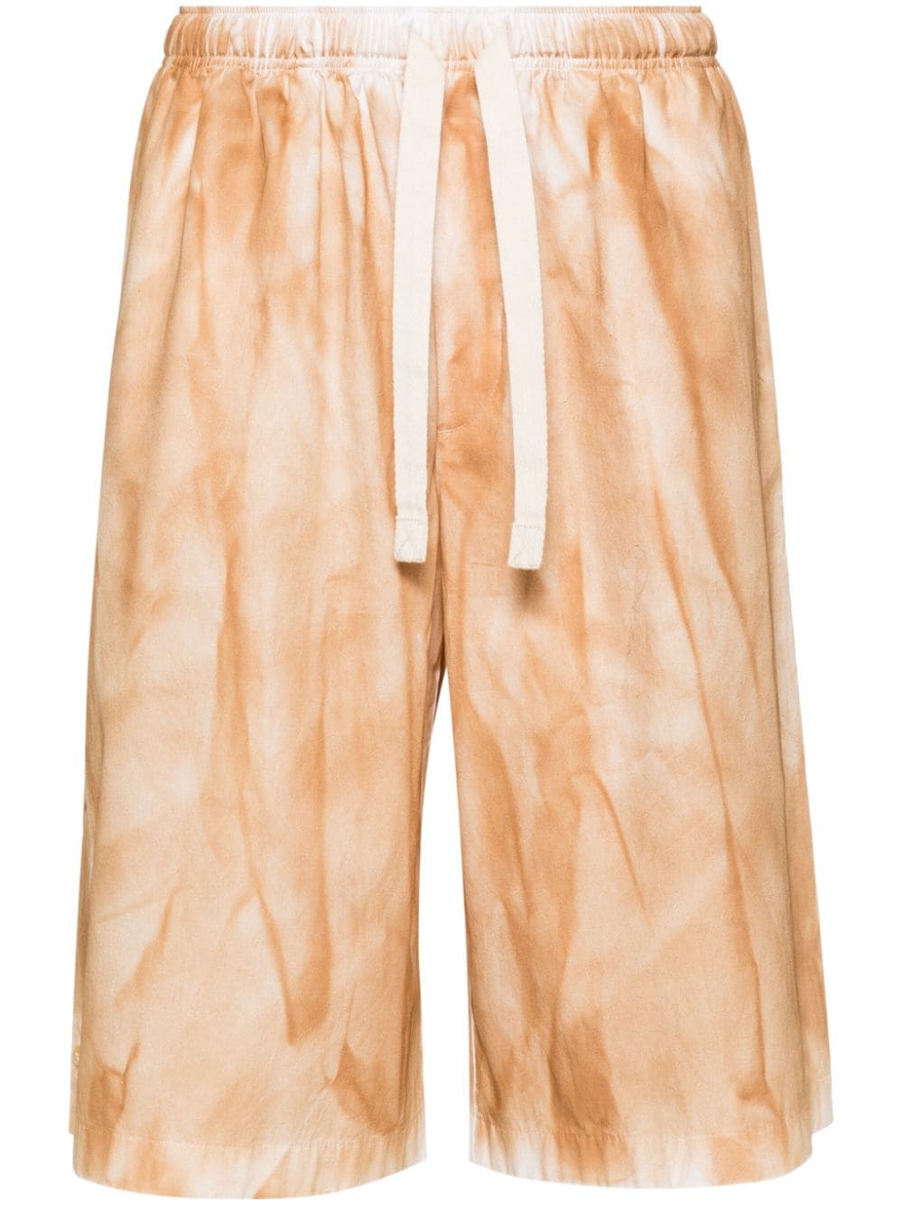 FEDERICO CINA tie dye-print cotton shorts - Neutrals von FEDERICO CINA