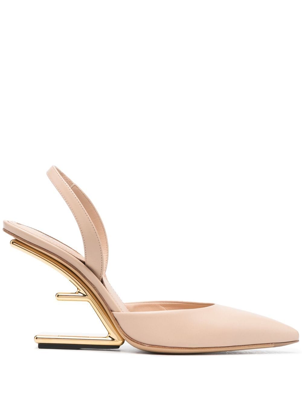 FENDI 100mm sculpted-heel slingback pumps - Pink von FENDI