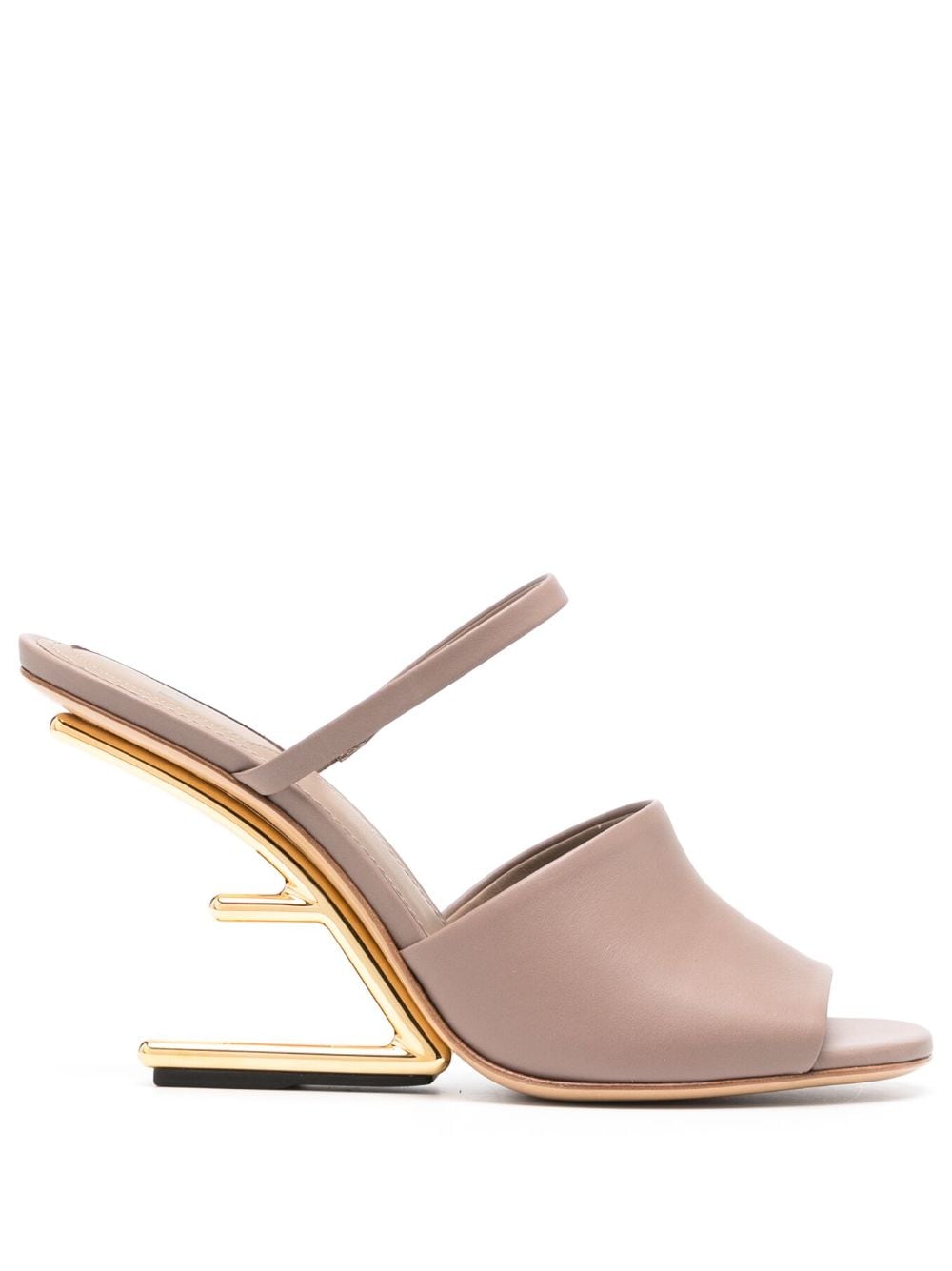 FENDI 110mm wedge-heel mules - Brown von FENDI