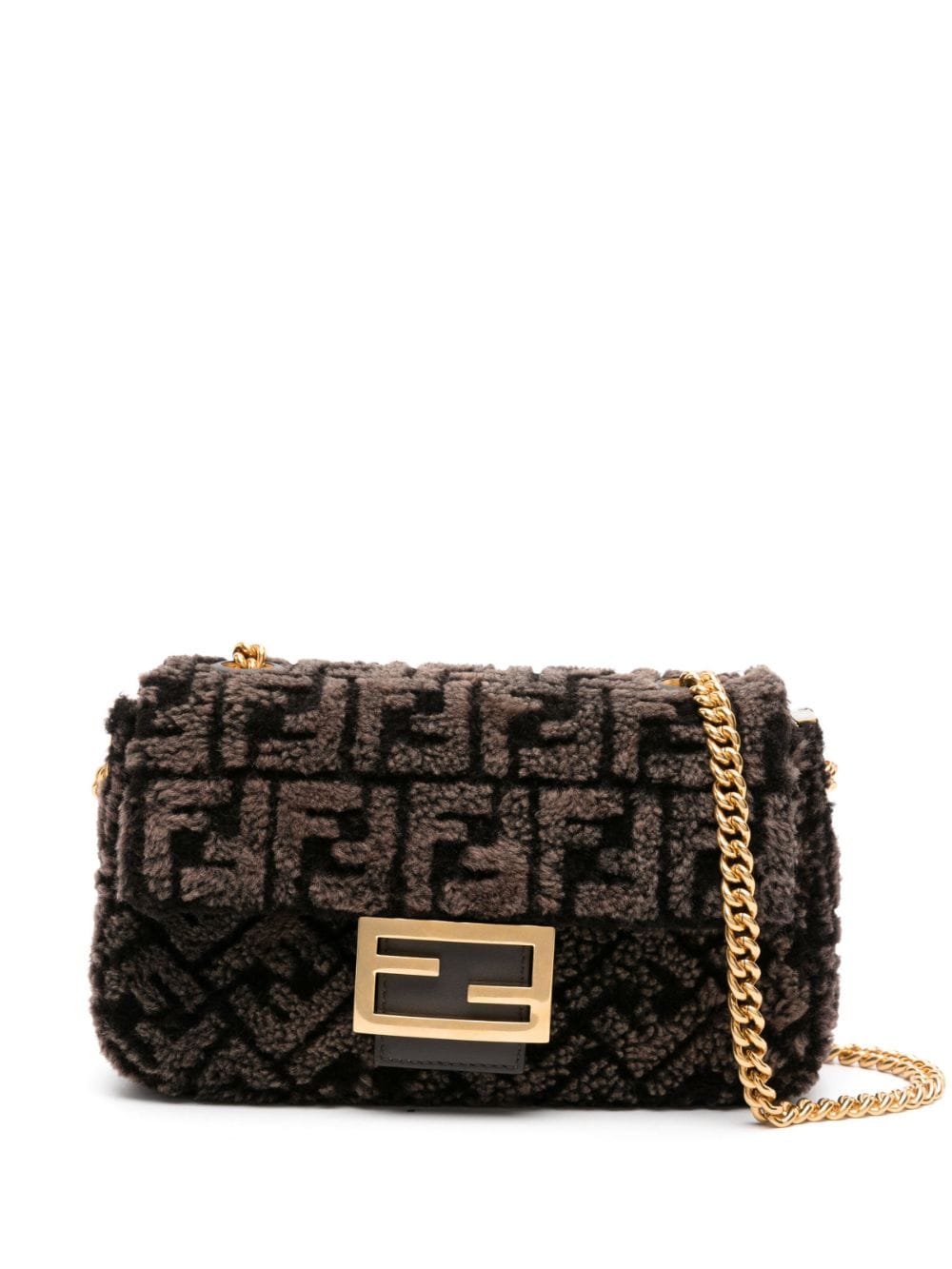 FENDI Baguette FF motif shoulder bag - Brown von FENDI