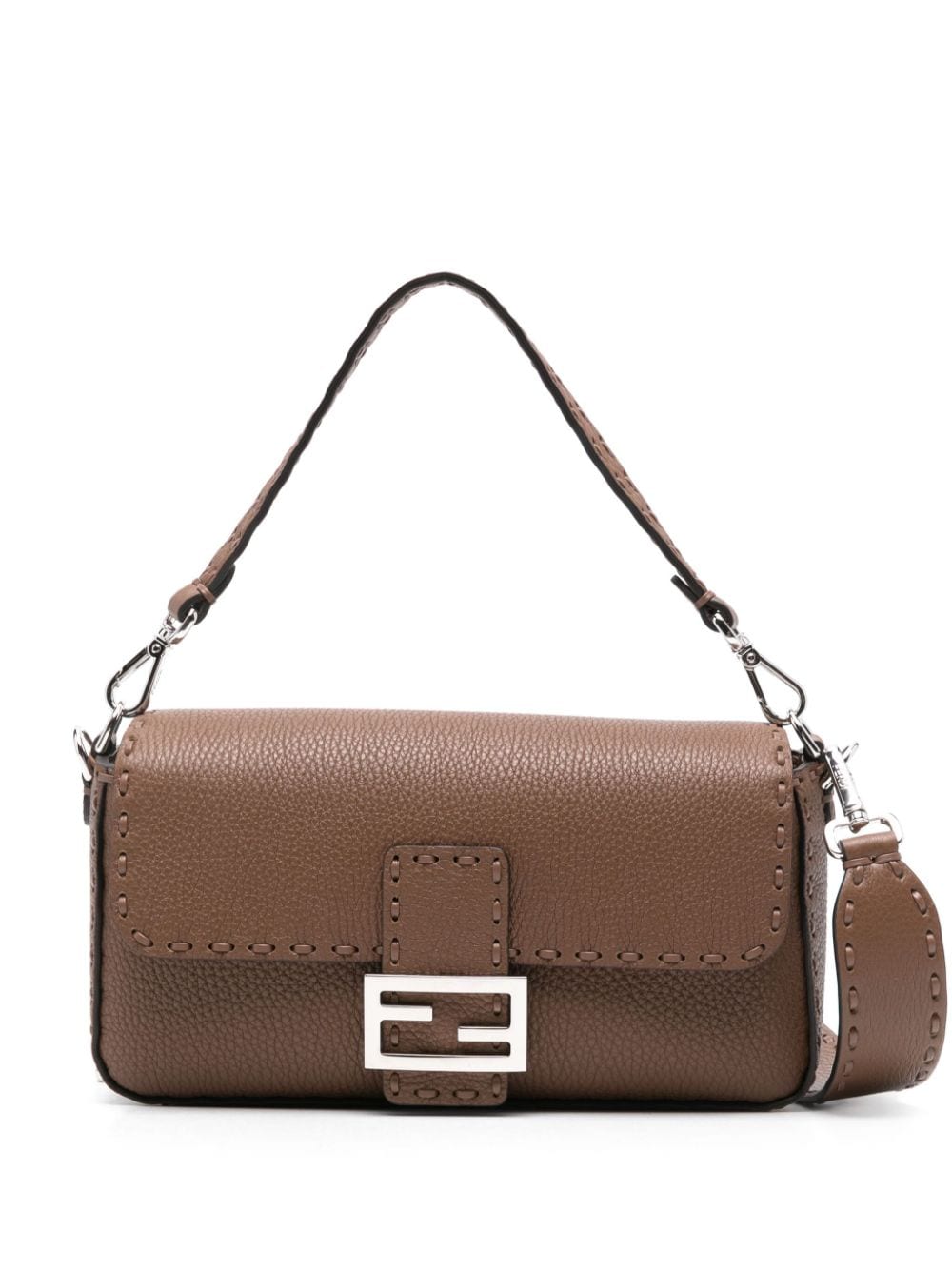 FENDI Baguette leather shoulder bag - Brown von FENDI