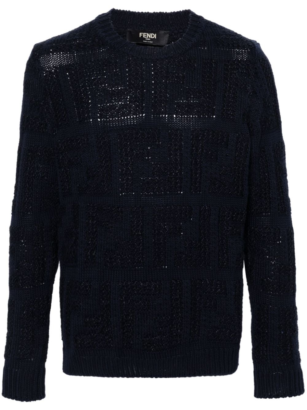 FENDI FF chunky-knit jumper - Blue von FENDI