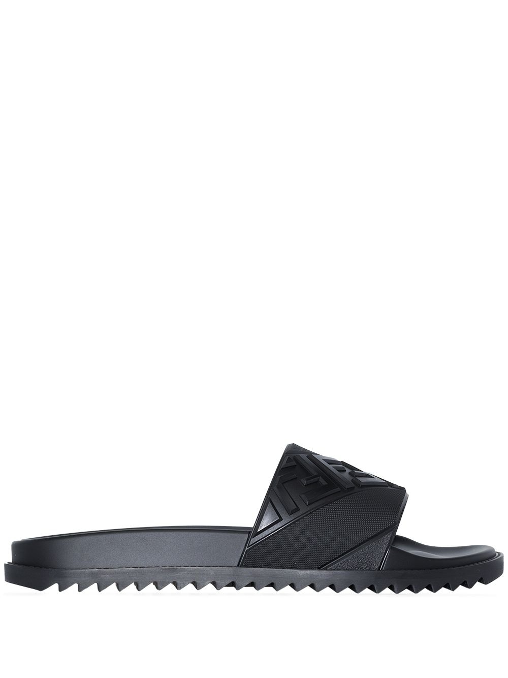 FENDI FF-embossed slides - Black von FENDI