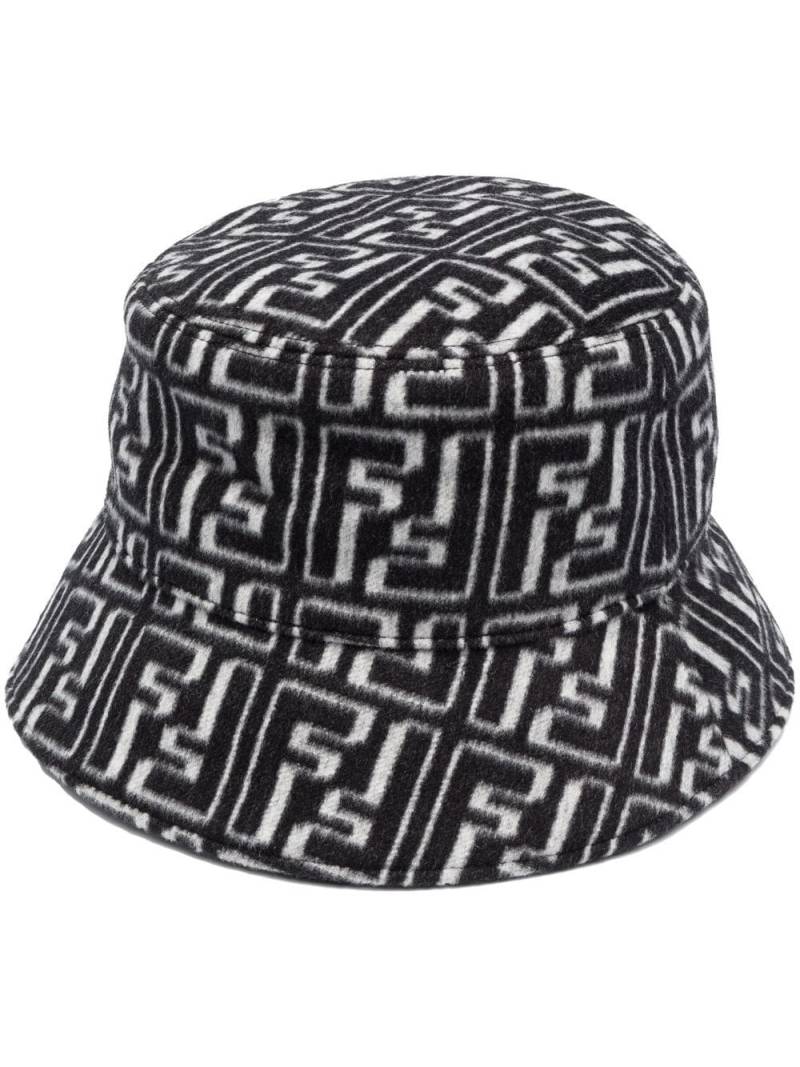 FENDI FF-jacquard bucket hat - Black von FENDI