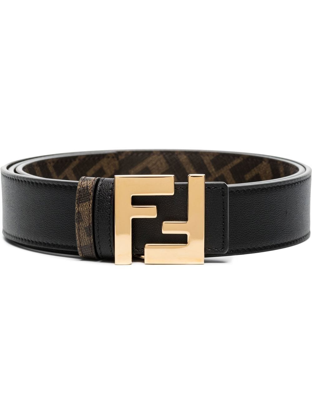 FENDI FF-logo plaque belt - Black von FENDI