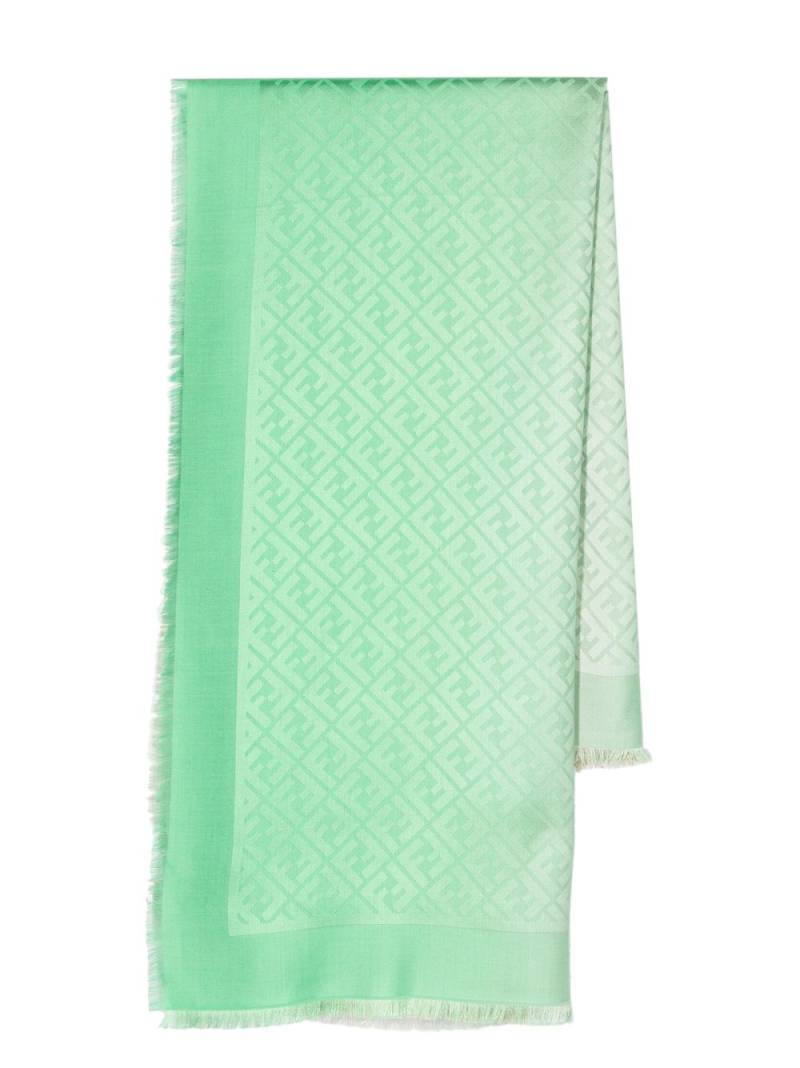 FENDI FF monogram-print scarf - Green von FENDI