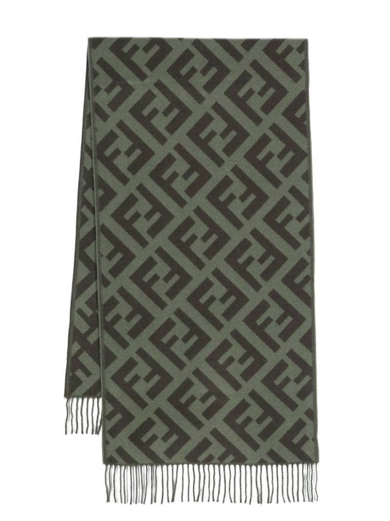 FENDI FF-motif cashmere scarf - Green von FENDI