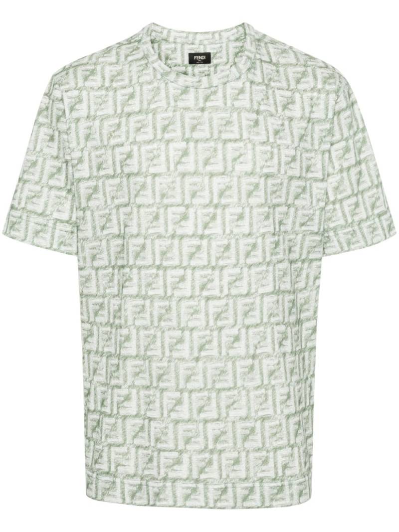 FENDI FF motif cotton T-shirt - Green von FENDI