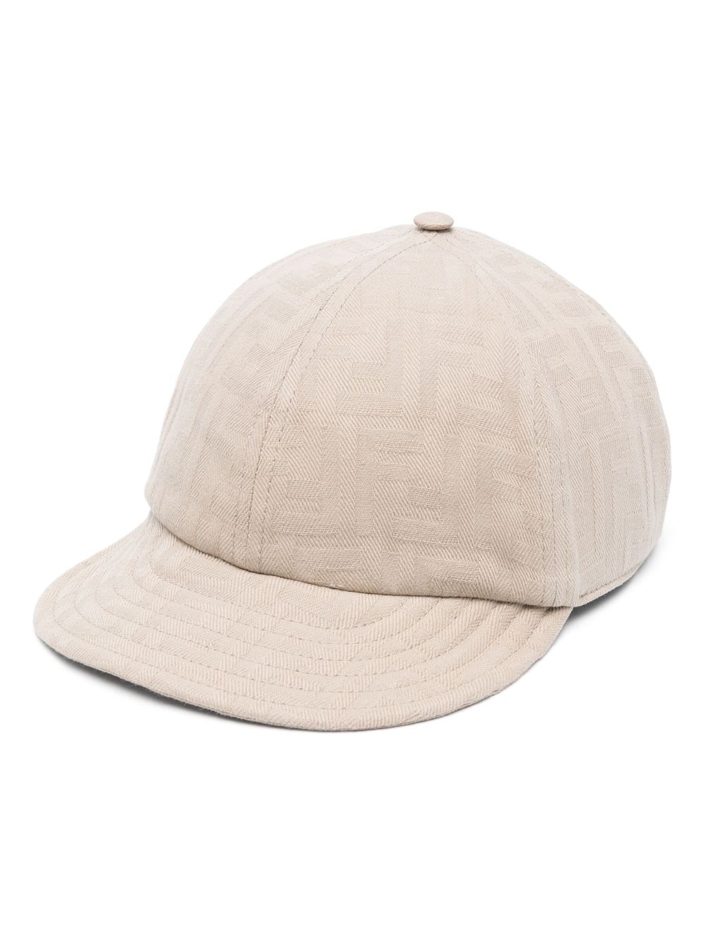 FENDI FF-motif cotton baseball cap - Neutrals von FENDI