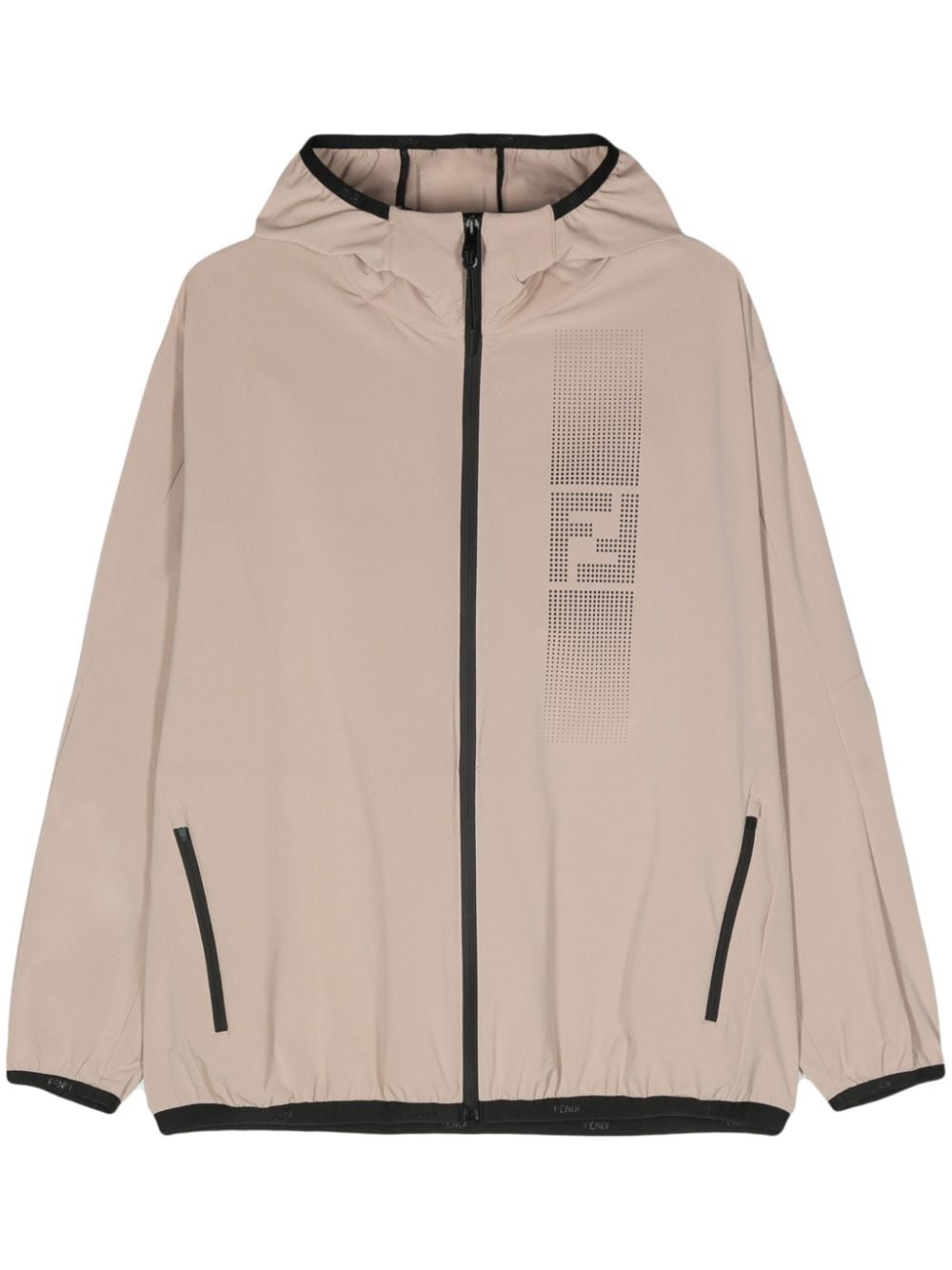 FENDI FF-motif hooded jacket - Neutrals von FENDI
