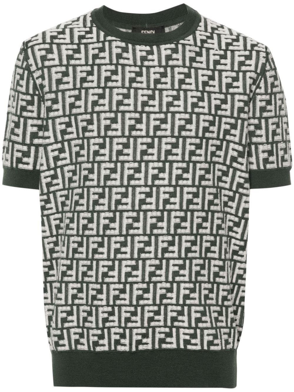 FENDI FF-motif knitted jumper - Green von FENDI