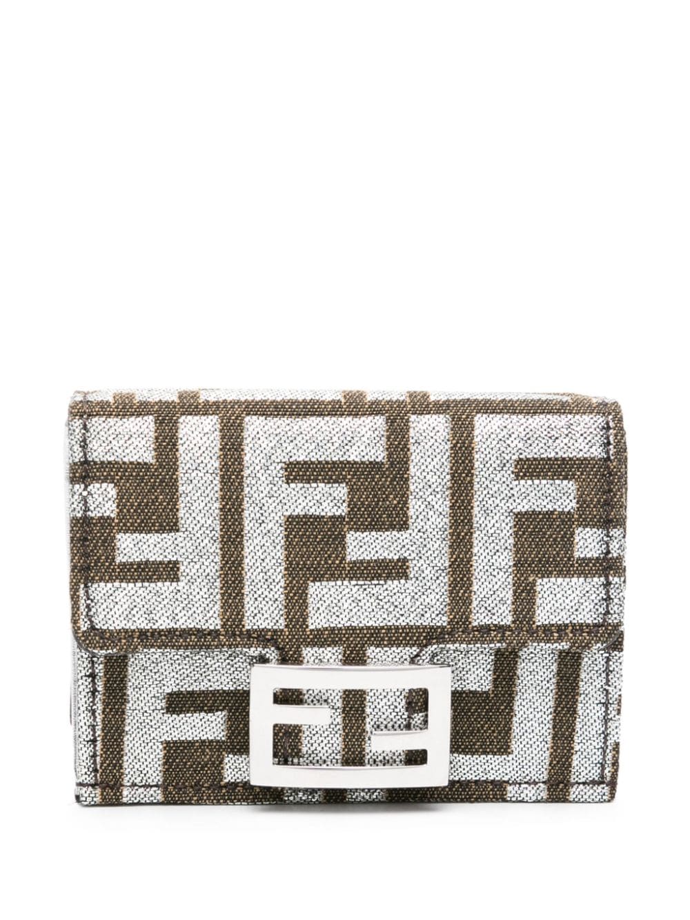 FENDI FF-print canvas wallet - Brown von FENDI