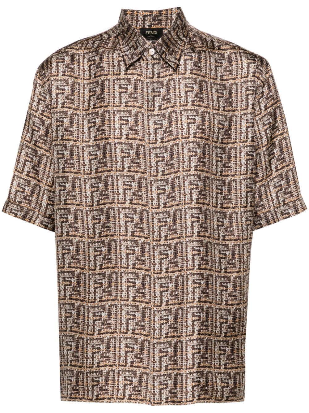 FENDI FF silk shirt - Brown von FENDI