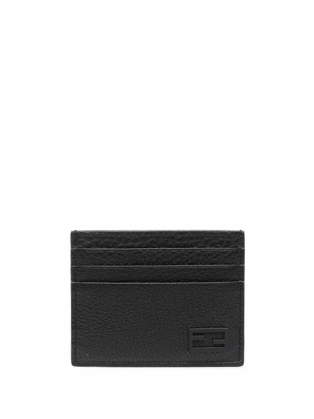 FENDI FF textured-leather cardholder - Black von FENDI