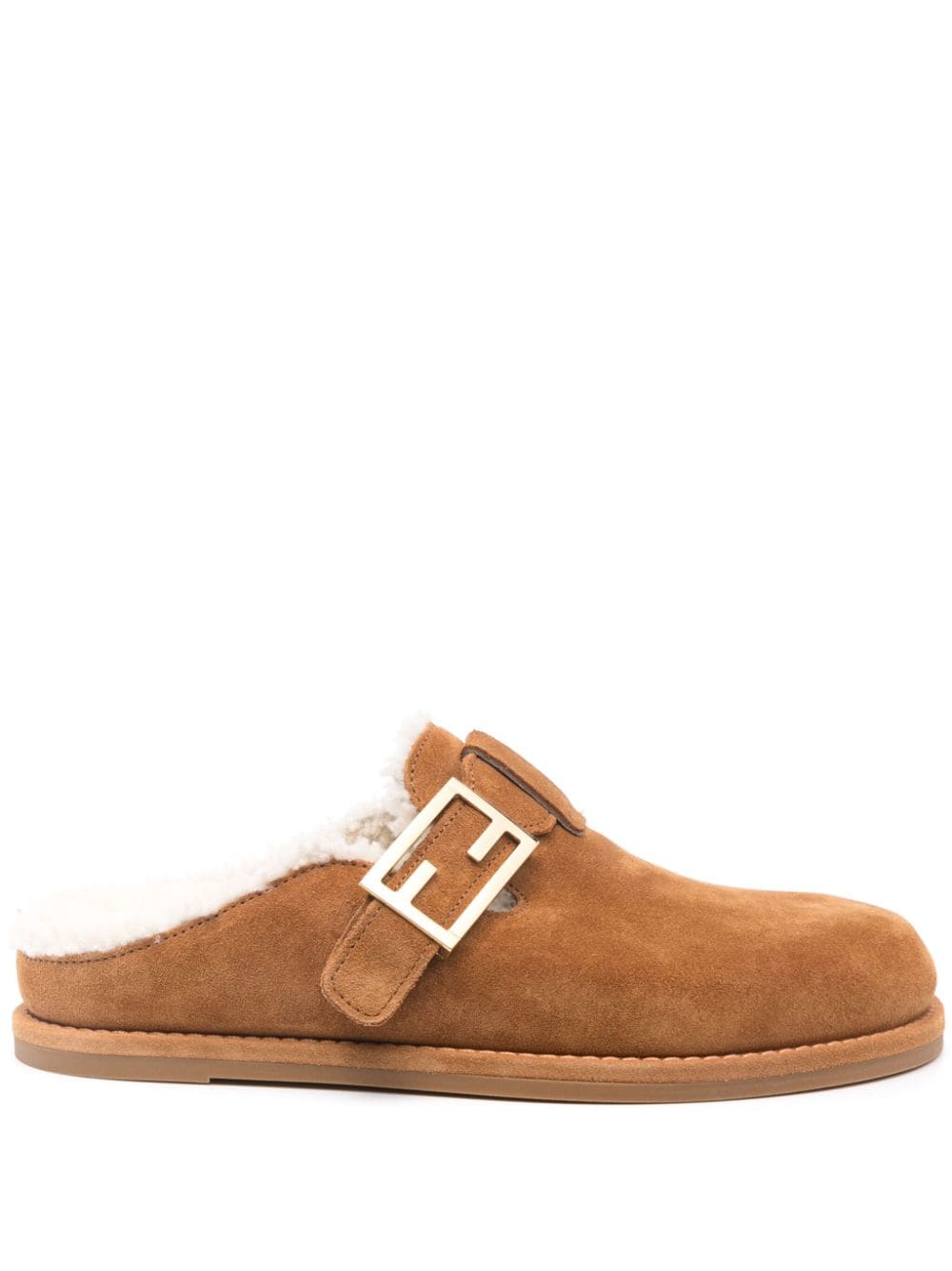 FENDI Fendi Feel suede slippers - Brown von FENDI